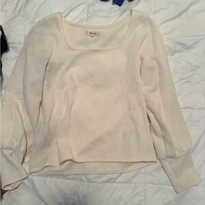 Madewell Cream Long Sleeve Top